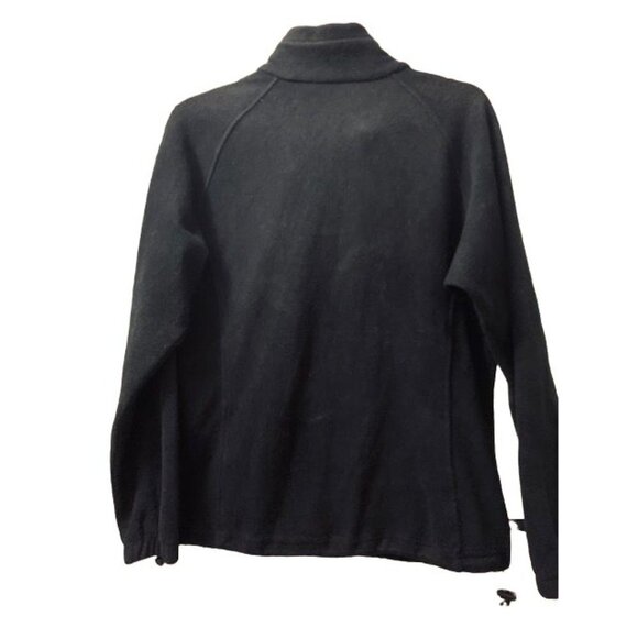 Black Columbia Full Zip Fleece Jacket with Tassels and Black Logo Size Small - Picture 2 of 5